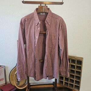 County-seat Men's Red and White Shirt